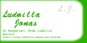 ludmilla jonas business card